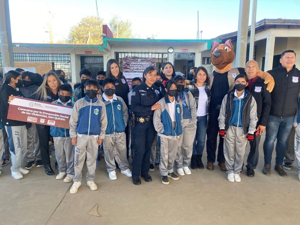 Realiza SSCBC segunda caravana de la prevención en San Quintín