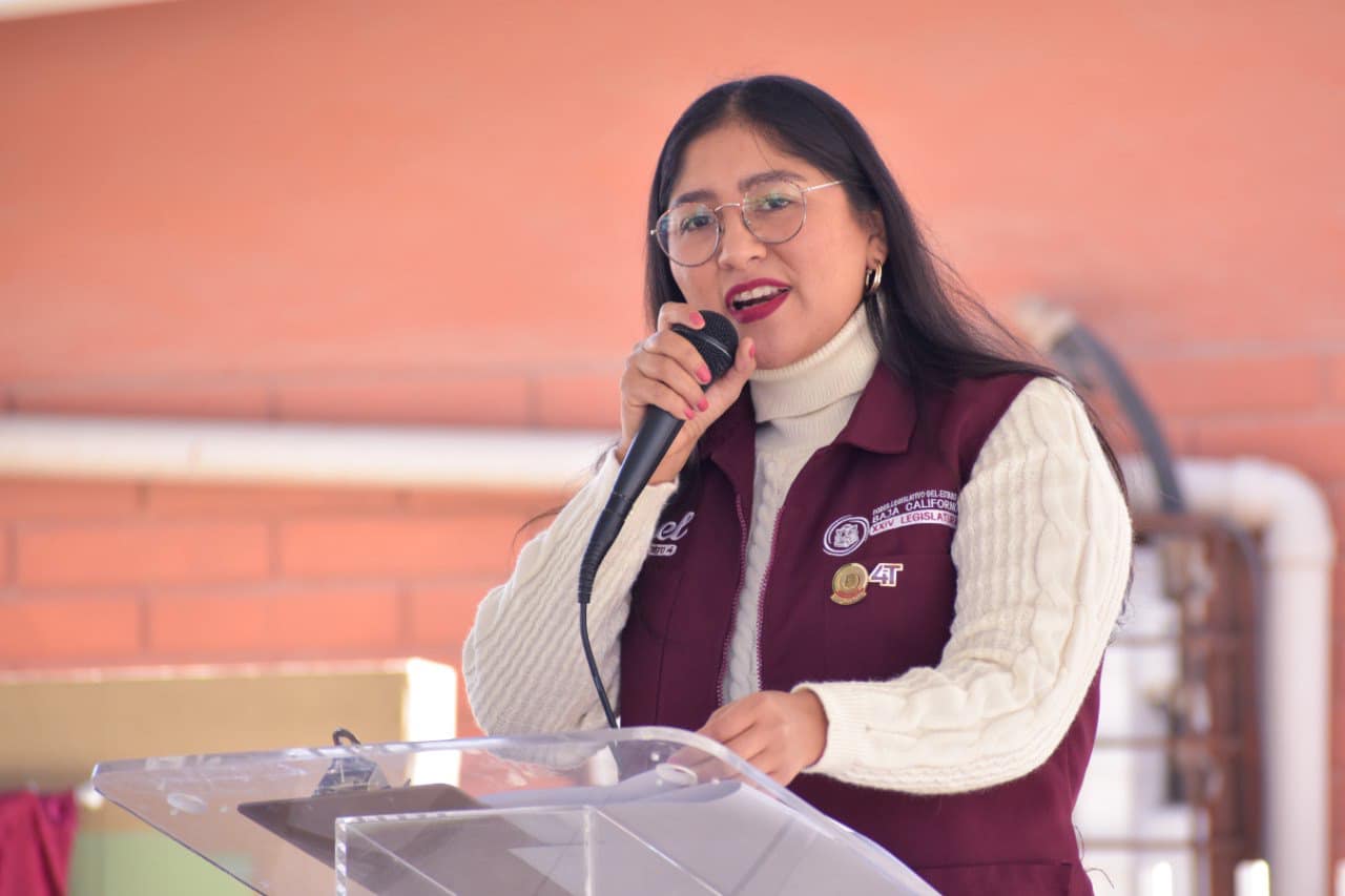 Diputada Michel Sánchez allende devela placa conmemorativa en escuela primaria netzahualcóyotl