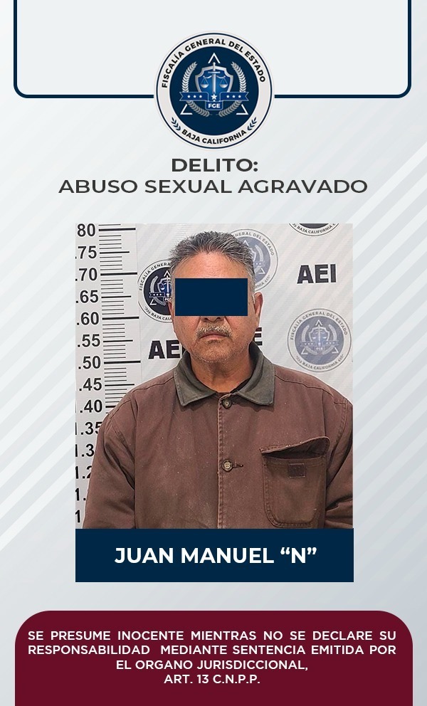 Agentes investigadores de BC aprehenden en Tijuana a hombre acusado del delito de abuso sexual en Sinaloa