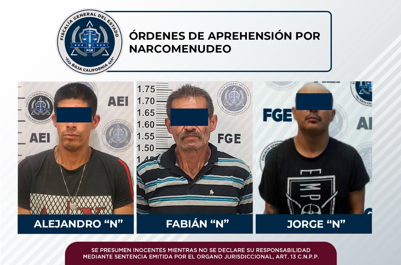 Aprehende fiscalía a tres personas por narcomenudeo