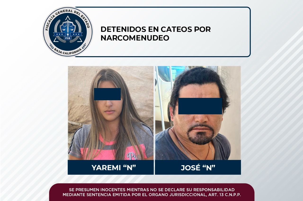 Dos detenidos en cateos por narcomenudeo