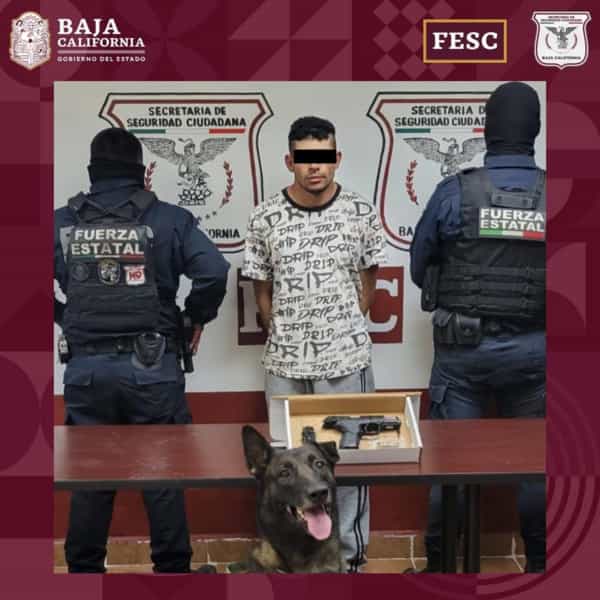 Detiene FESC a hombre armado y con vehículo robado