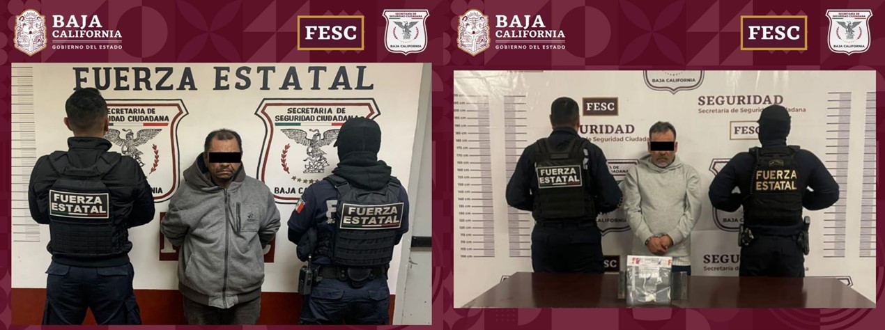 Detiene FESC a dos hombres en posesión de metanfetamina