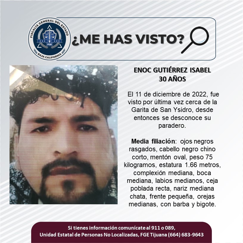 Pesquisa de hombre de 30 años, Enoc Gutiérrez Isabel