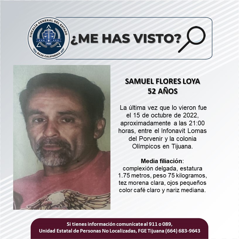 Pesquisa de hombre de 52 años, Samuel Flores Joya