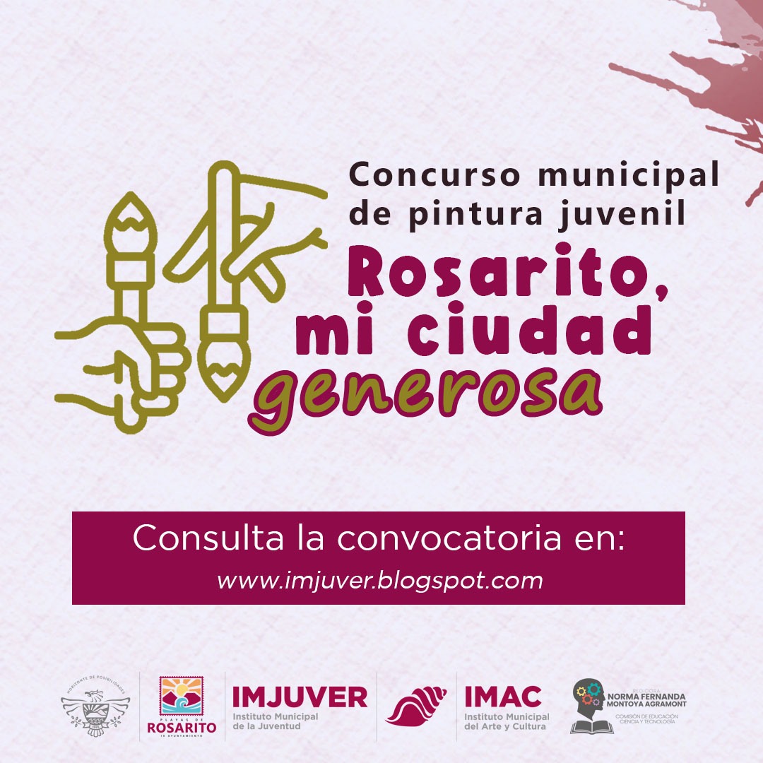 Lanza IMJUVER convocatoria para concurso de pintura: “Rosarito, mi ciudad generosa”