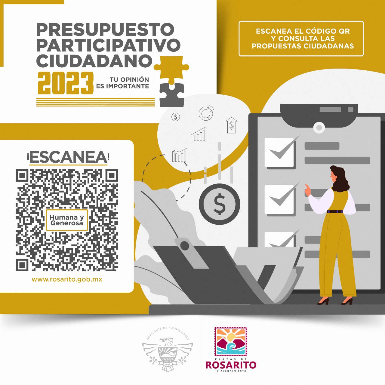 Invita Gobierno de Rosarito a consultar las propuestas ciudadanas para la convocatoria del presupuesto participativo 2023