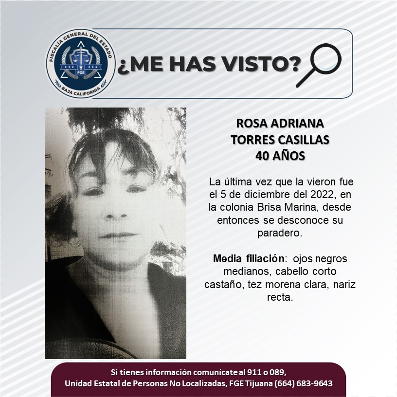 Pesquisa de mujer de 40 años, Rosa Adriana Torres Casillas