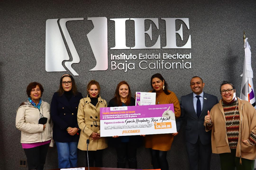 Realiza IEEBC premiación del primer concurso estatal de ensayo “La importancia de la prevención y erradicación de la violencia política de género”