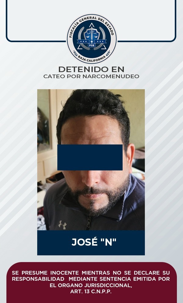 La FGE detiene a un sujeto y confisca droga durante cateo por narcomenudeo