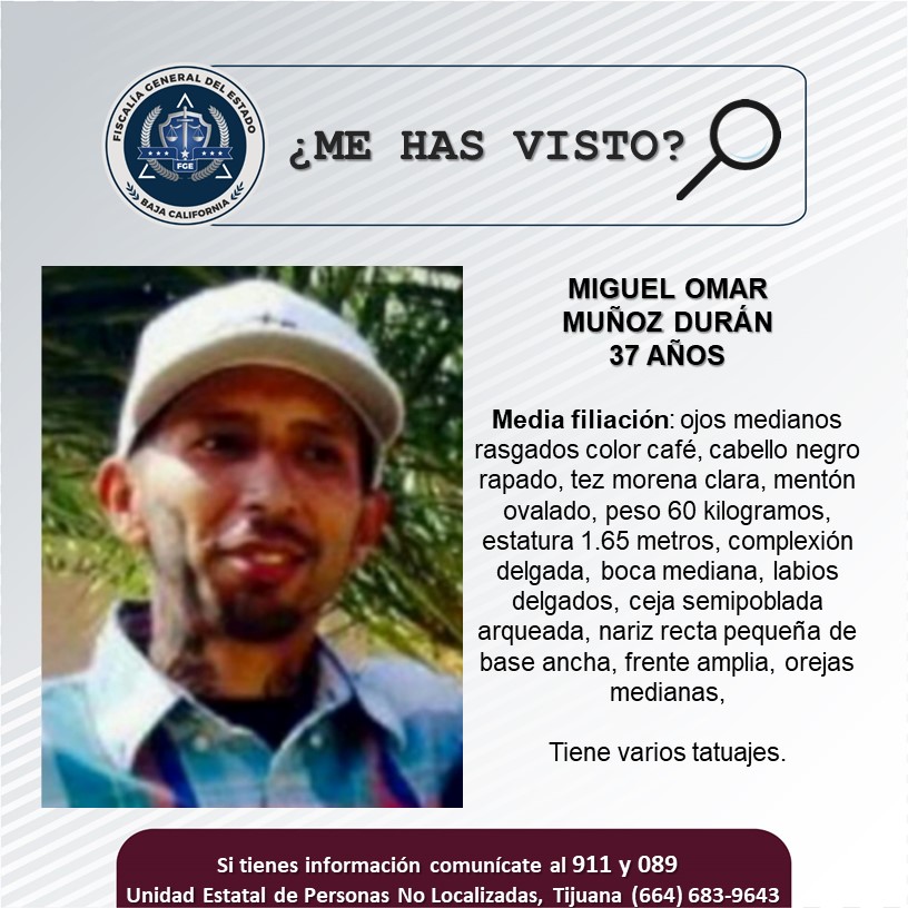 Pesquisa de hombre de 39 años, Miguel Omar Muñoz Durán