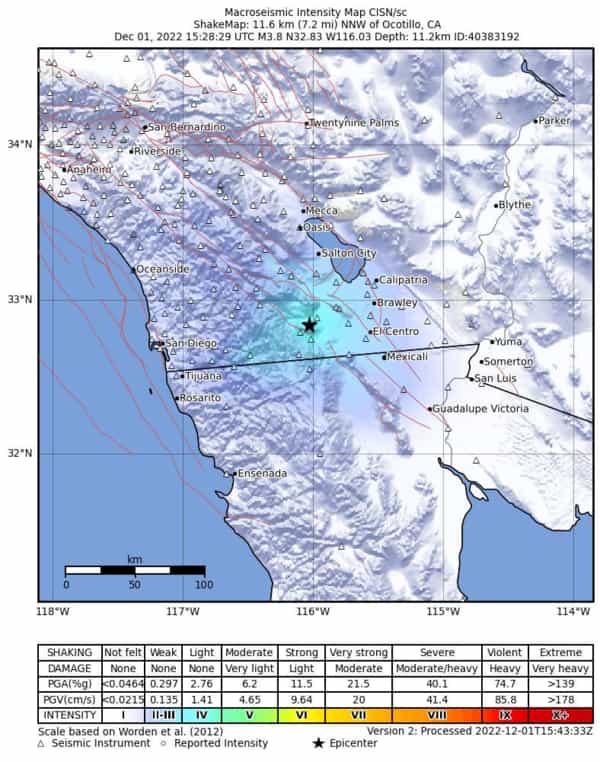 Reporta CEPC sismo magnitud 3.8 con percepción en Baja California