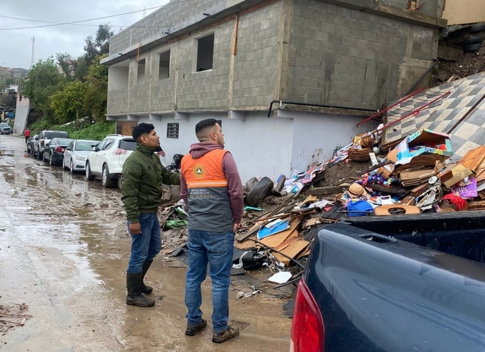 Informa Protección Civil Baja California incidencias tras lluvias en zona costa