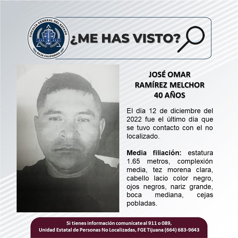 Pesquisa de hombre de 40 años, José Omar Ramírez Melchor