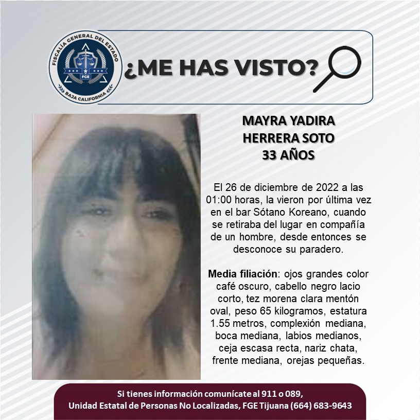 Pesquisa de mujer de 33 años, Mayra Yadira Herrera Soto