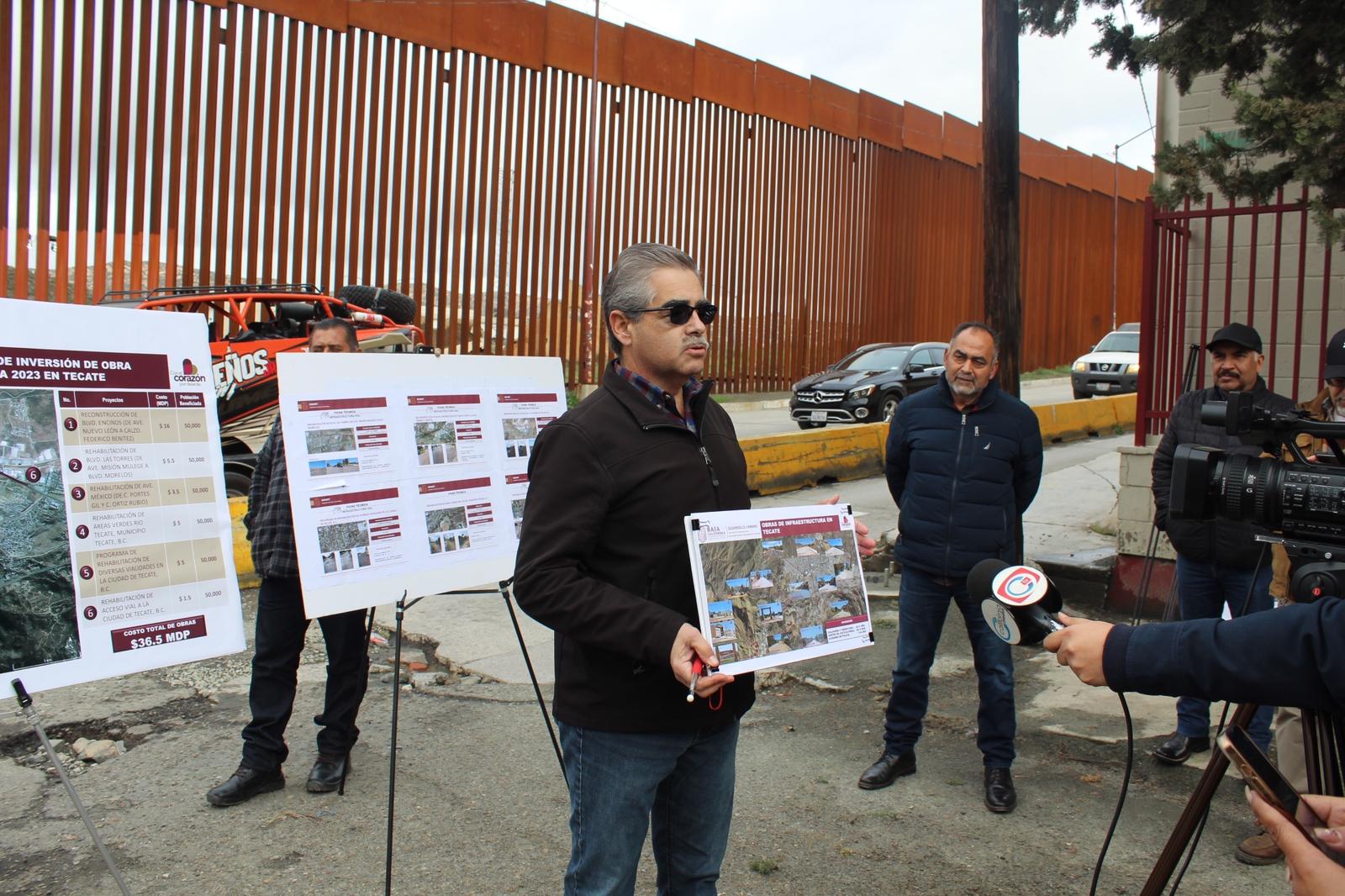 Planea SIDURT la rehabilitación de avenida México en la garita de Tecate