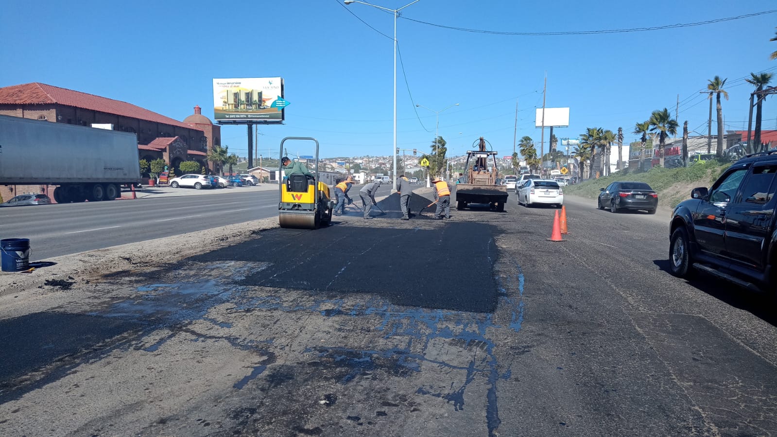 Informa Gobierno Municipal cierre parcial del bulevar Benito Juárez por trabajos de bacheo