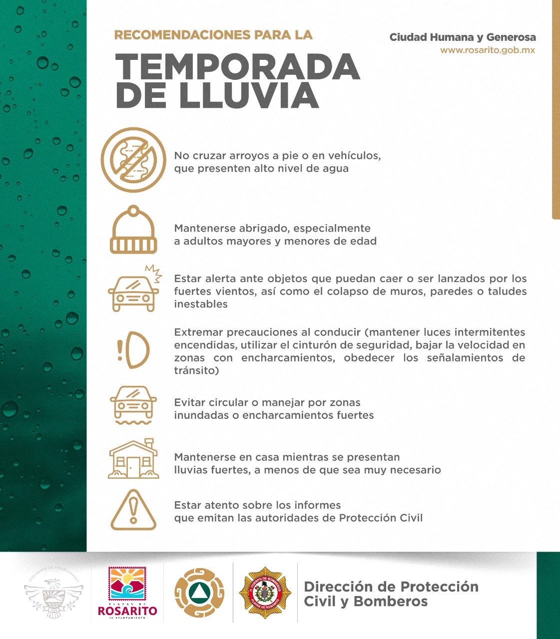 Advierte Protección Civil municipal ante pronóstico de lluvias ligeras para la localidad