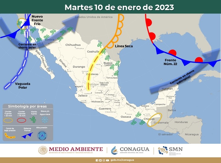 Anuncia Protección Civil Estatal pronóstico de lluvias para este martes