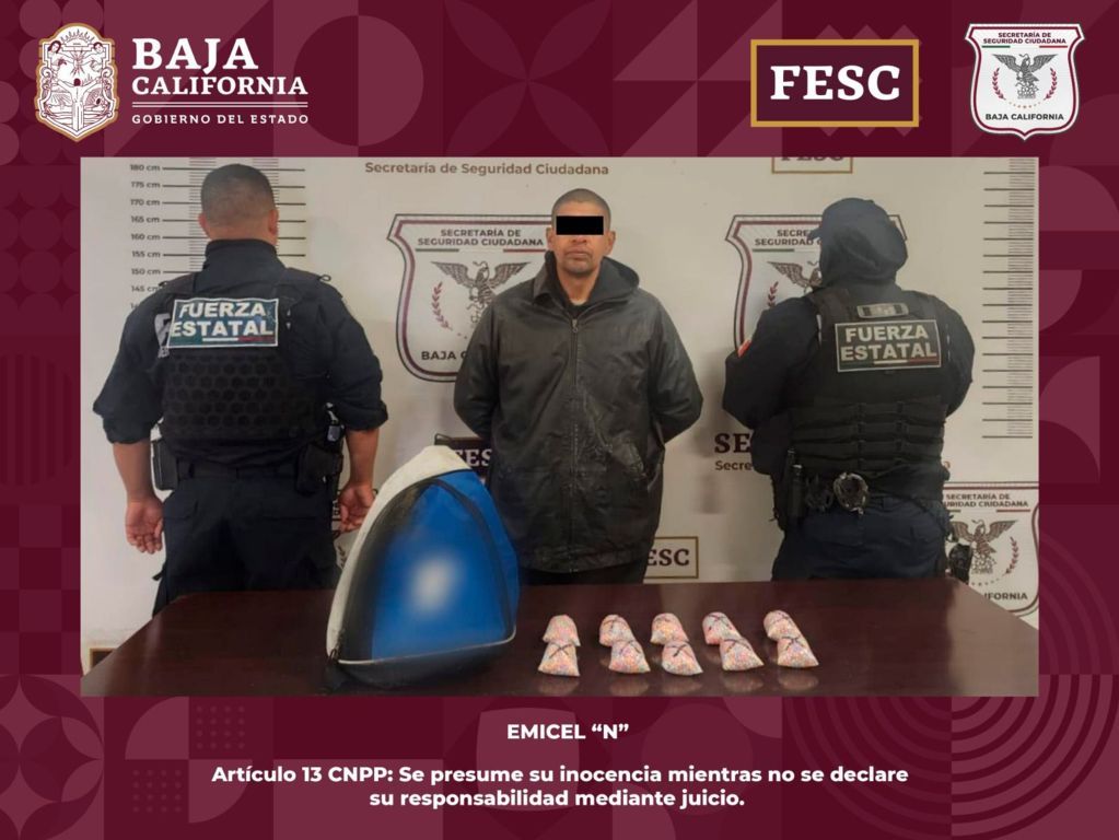 Confisca Fuerza Estatal 10 mil pastillas de fentanilo y detiene a un sujeto implicado