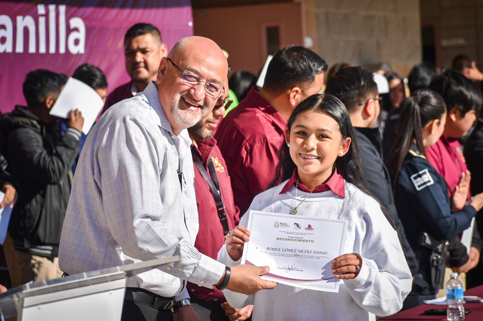 Acude Secretario de Seguridad a plantel educativo CECYTE Cachanillas