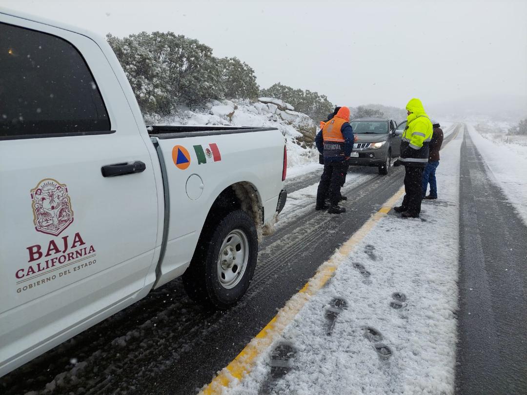 Informa Protección Civil Estatal sobre incidencias por tormenta invernal