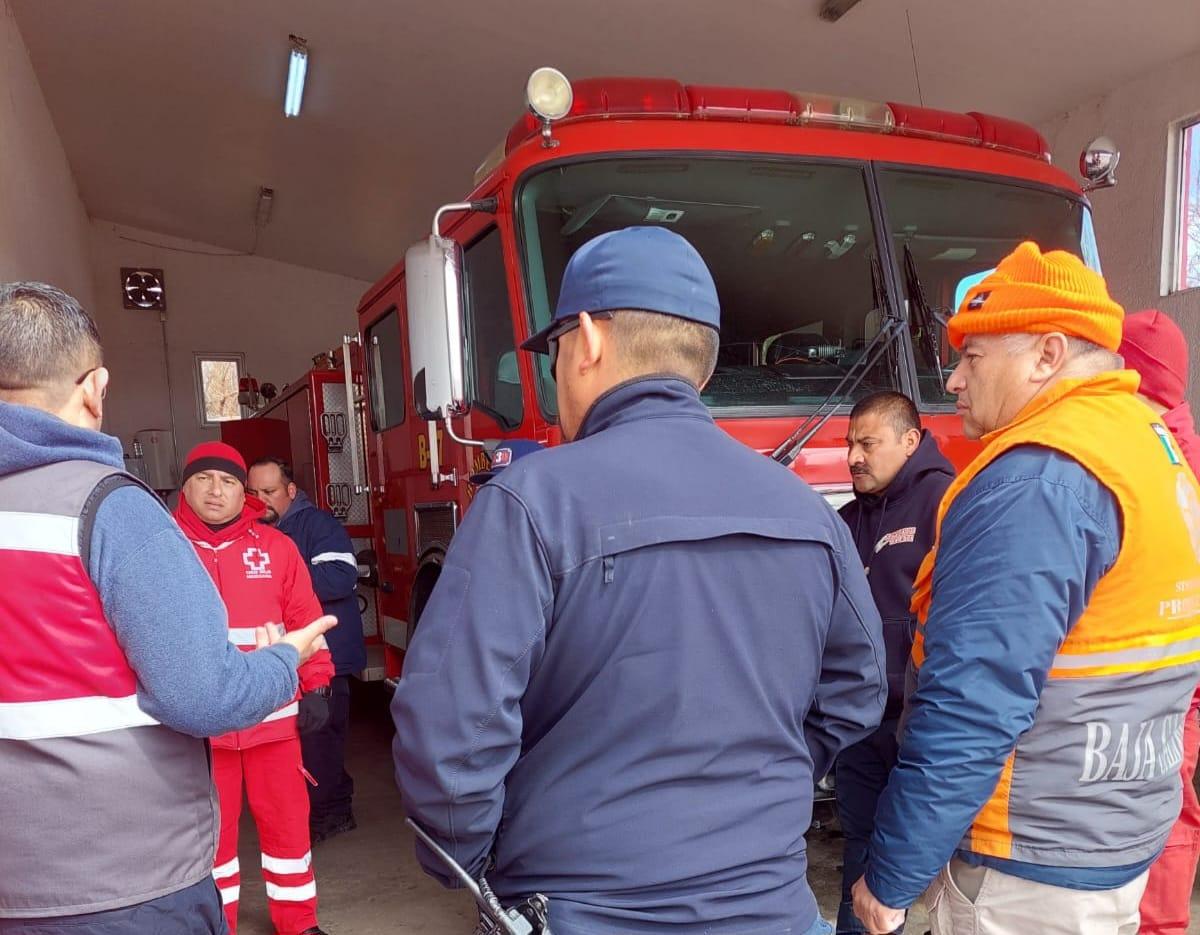 Activa Protección Civil de Baja California operativos de emergencia por pronóstico de nevadas en la sierra