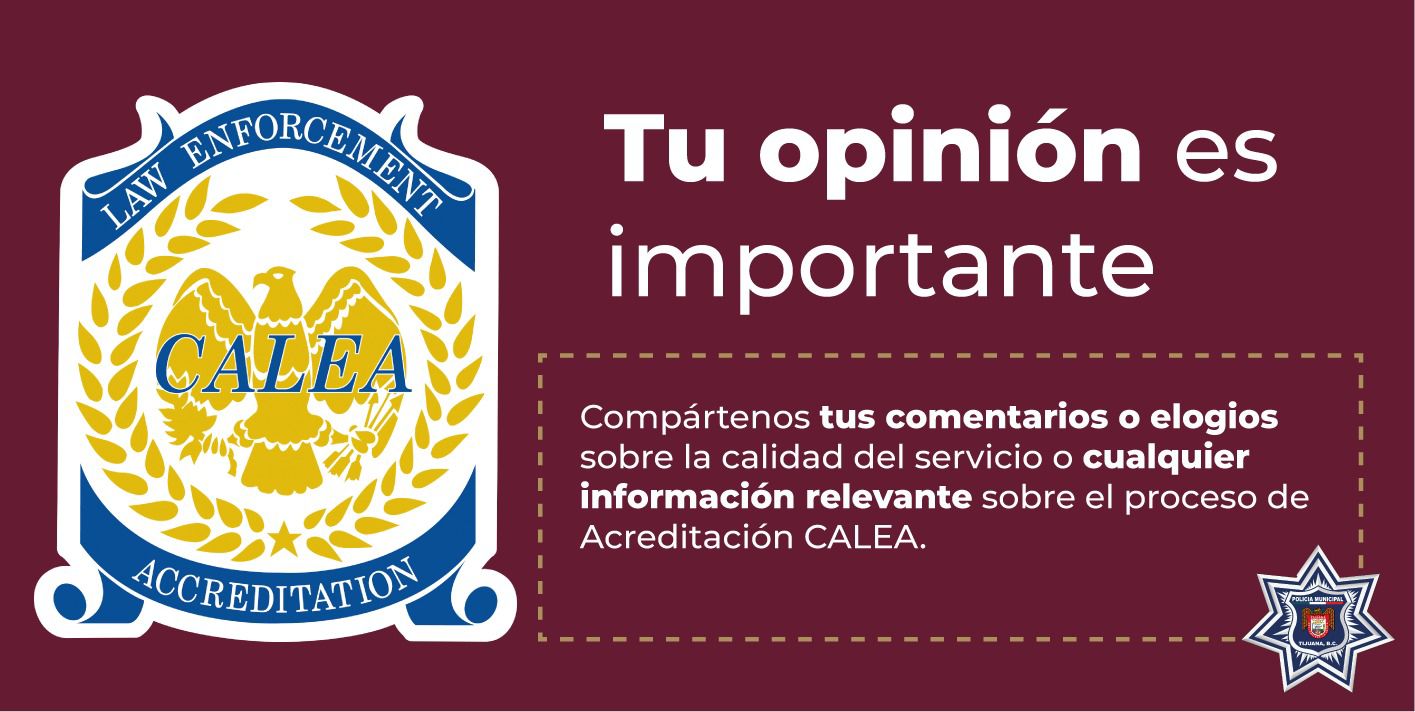 SSPCM comparte  enlace para comentarios sobre la calidad del servicio o cualquier información relevante sobre el proceso de Acreditación CALEA