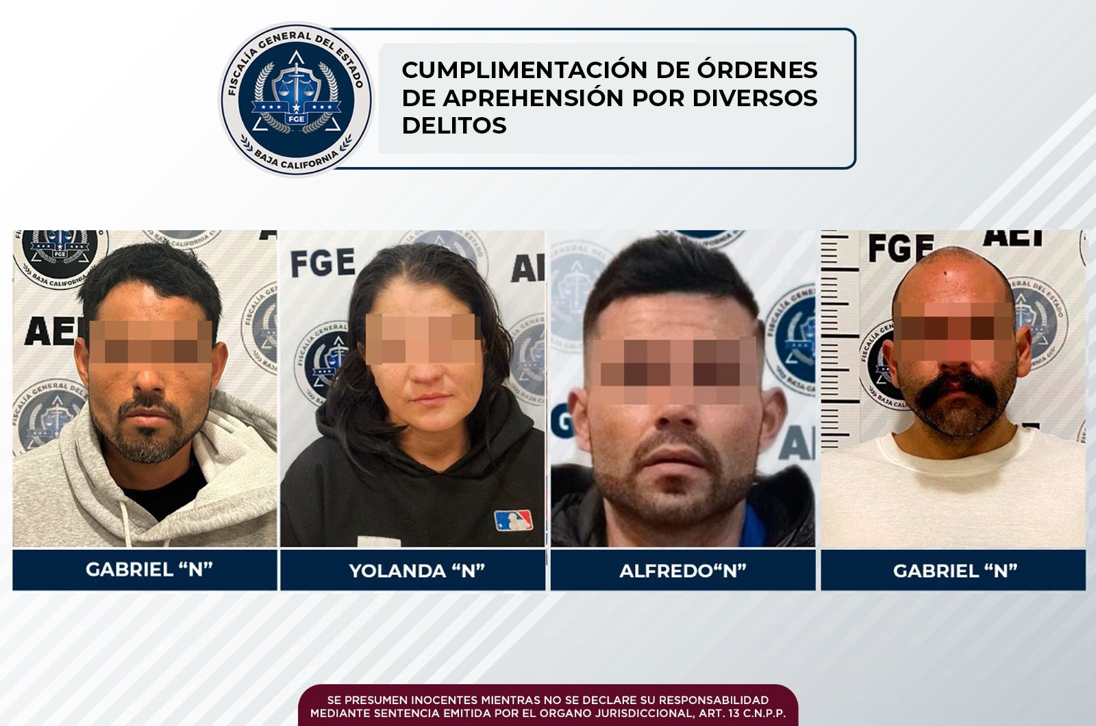 Agentes de la FGE cumplimentan ordenes de aprehensión por robo calificado robo de vehículo y narcomenudeo