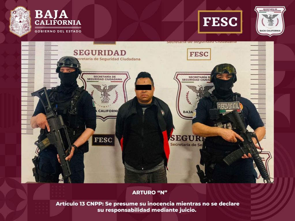 Detiene FESC en Tecate a hombre buscado en los cabos por violación equiparada