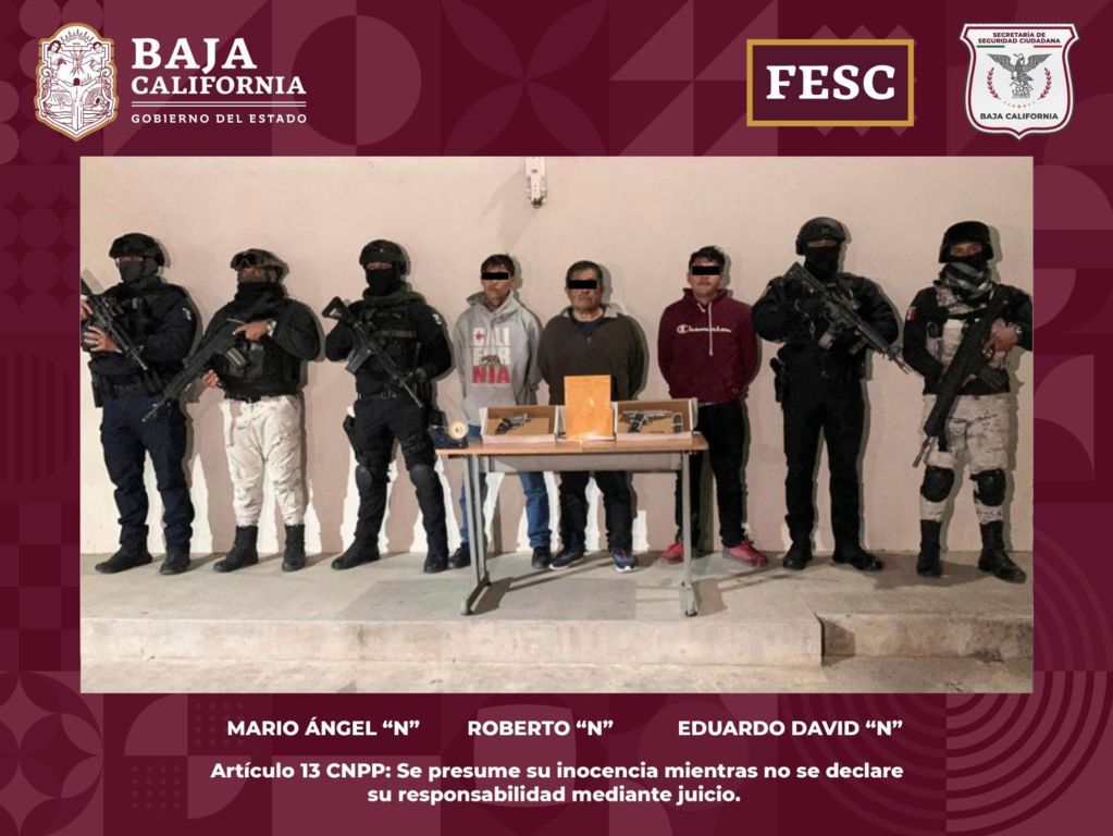 Detienen en operativo ‘ALFA’ a tres sujetos armados