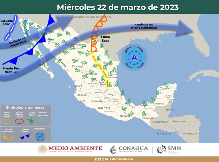 Informa Protección Civil Estatal sobre pronóstico de lluvias en Baja California