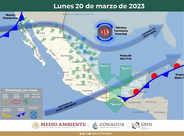 Ingresará frente frío a Baja California este domingo: Protección Civil