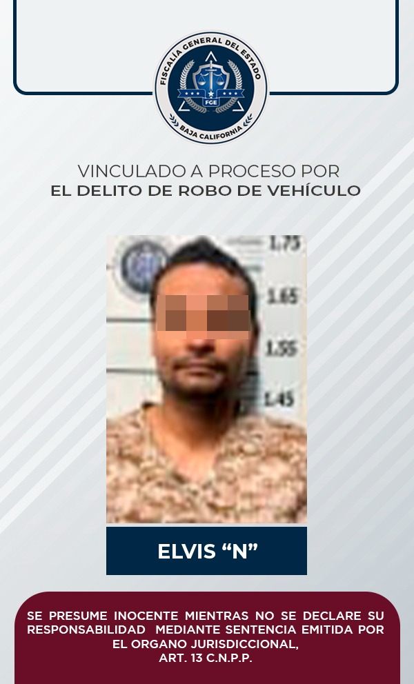 Es vinculado a proceso un hombre acusado del delito de robo de vehículo