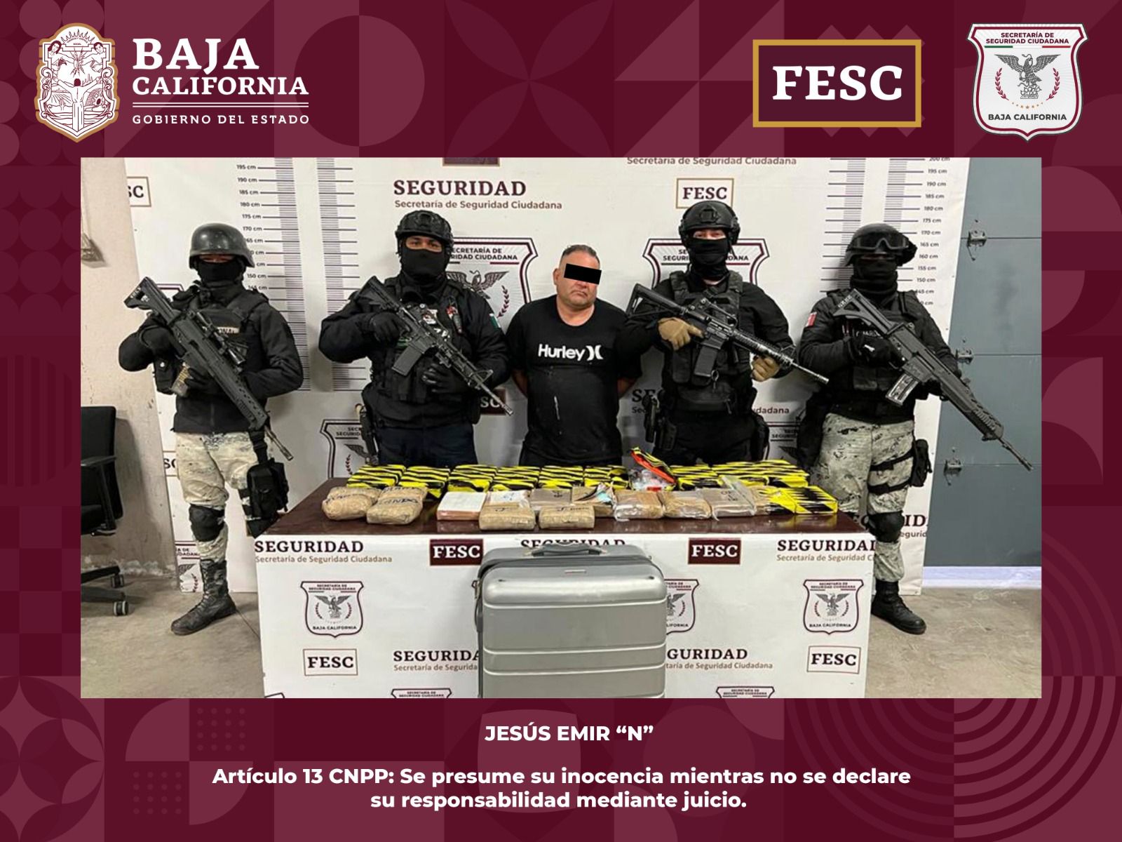 Decomisan más de 23 kilos de fentanilo y seis kilos de heroína en operativo ‘Alfa’