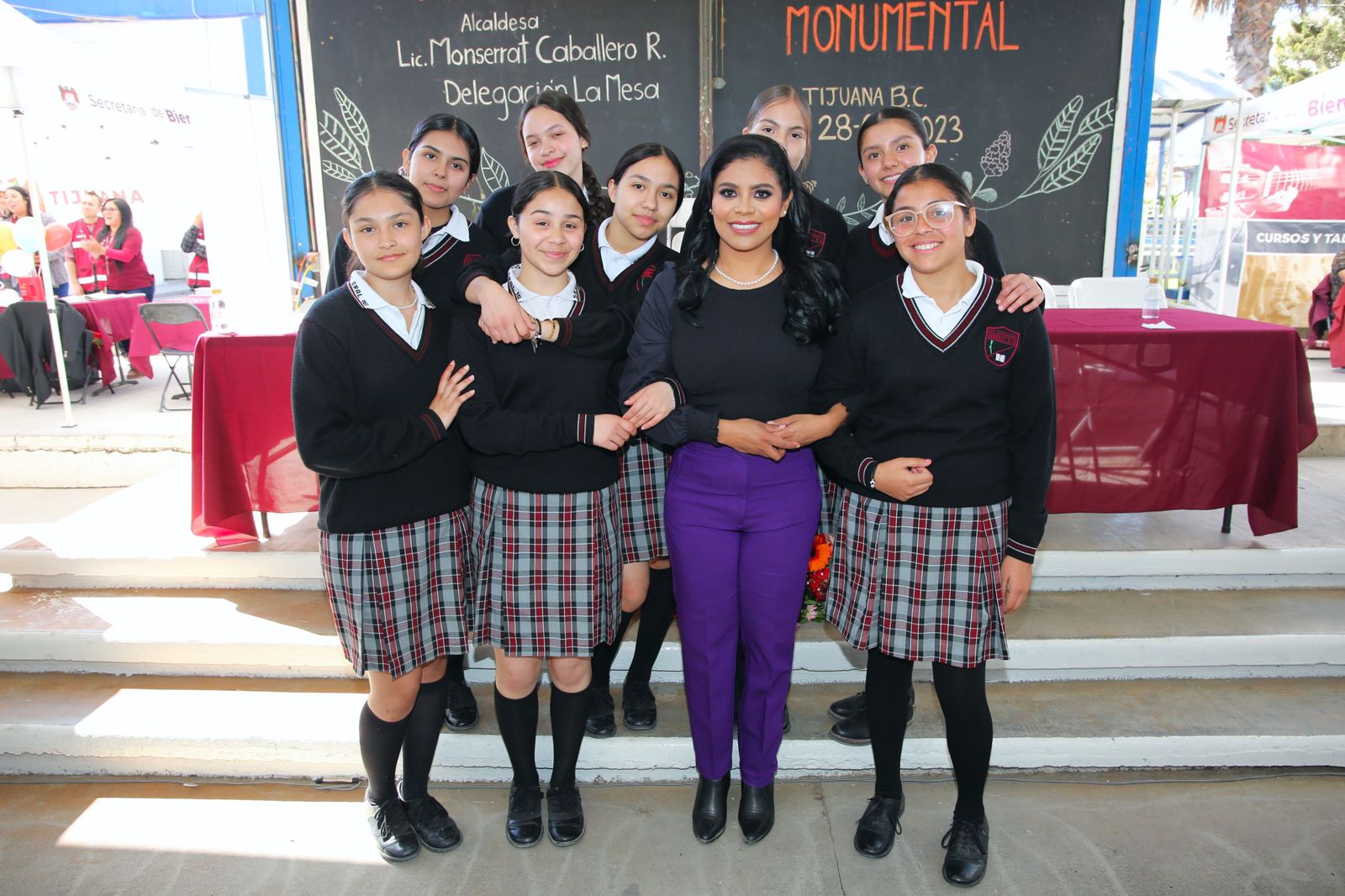 Inaugura alcaldesa Montserrat Caballero obra en escuela secundaria de La Mesa