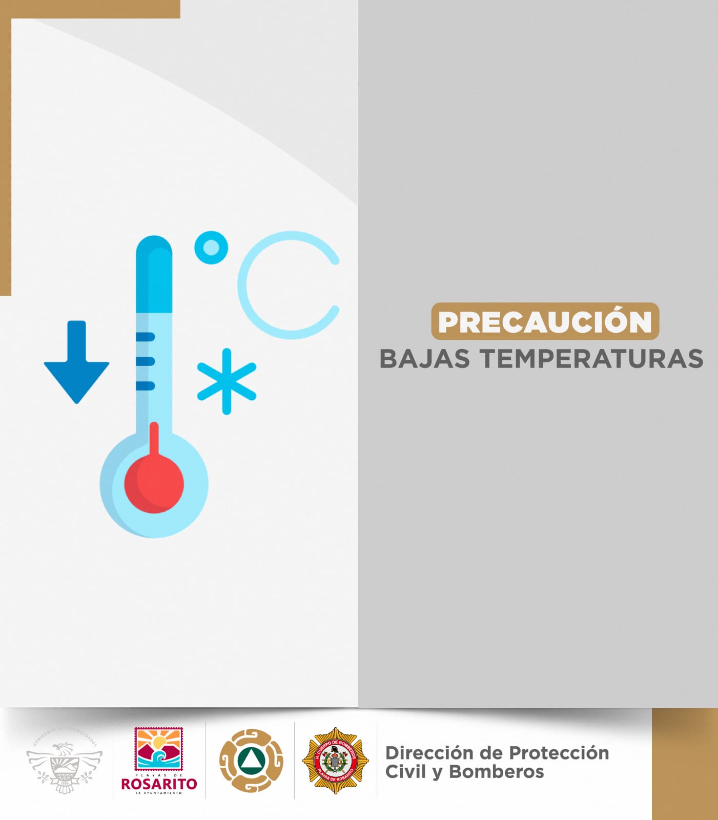 Informa Protección Civil de drástico descenso de temperaturas en el quinto municipio