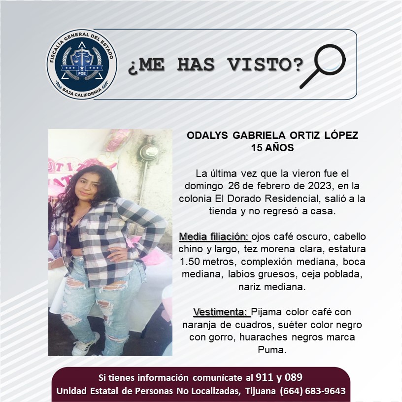 Pesquisa de Odalys Gabriela Ortiz López, de 15 años