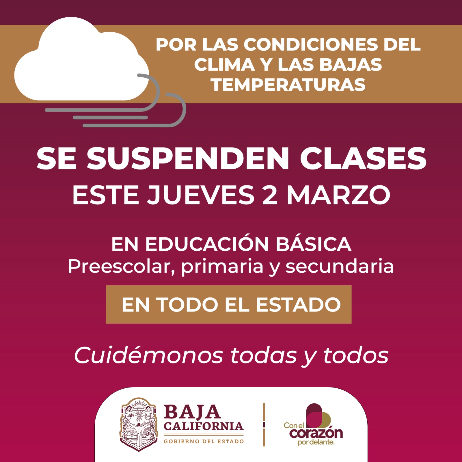 Suspenderán clases en educación básica este jueves 2 de marzo