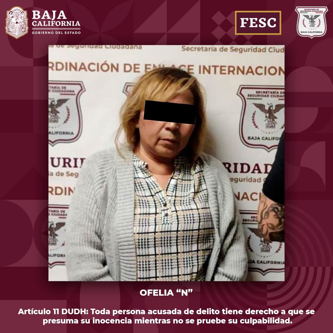 Detiene Fuerza Estatal de seguridad ciudadana a mujer por el delito de tráfico de personas