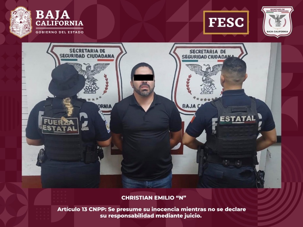 Detiene FESC a hombre con orden de aprehensión activa por homicidio en grado de tentativa en Mexicali