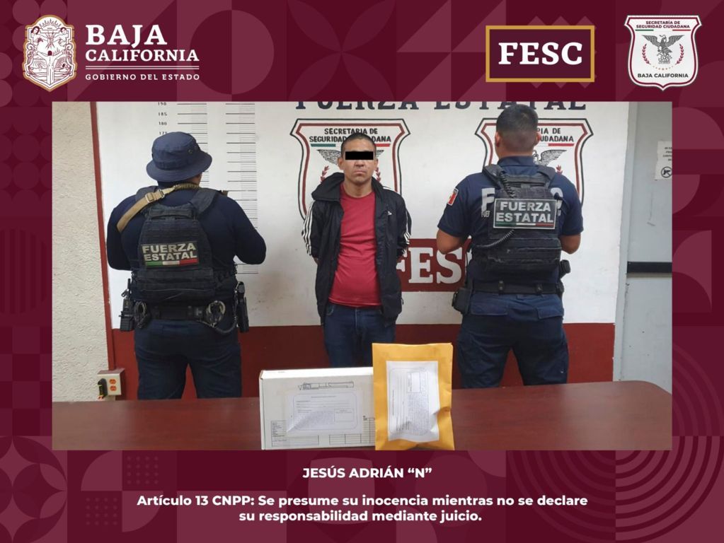 Detiene FESC a sujeto en posesión de arma y diversas drogas