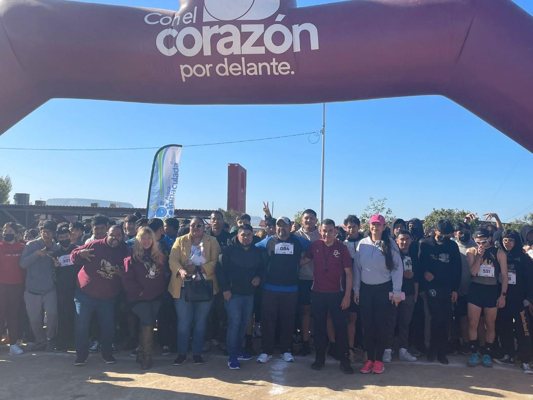 Apoya INDE BC en carrera CECyTE 2.5K en el Ejido Lázaro Cárdenas