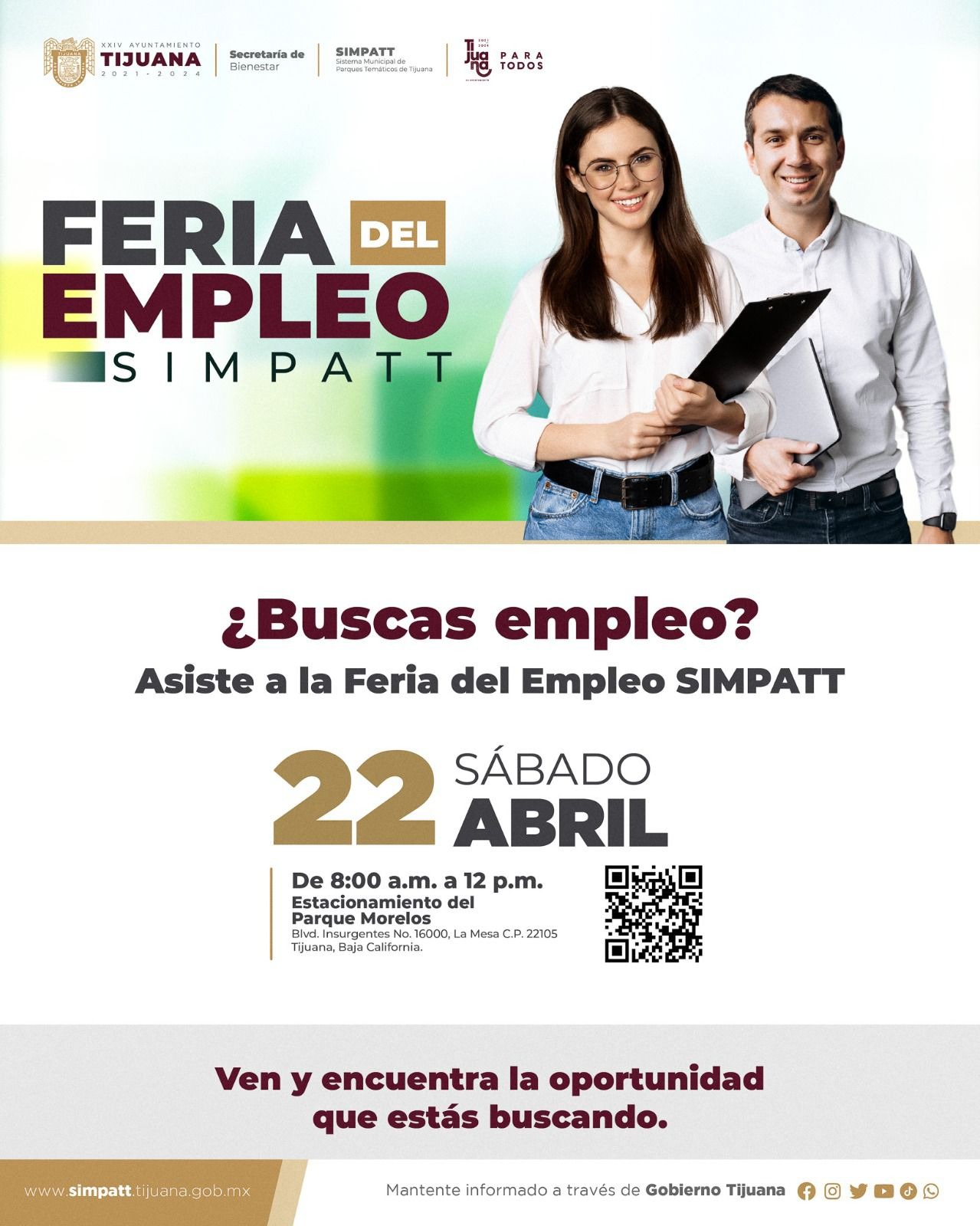 Ofertará ayuntamiento cuatro mil vacantes laborales en feria del empleo SIMPATT