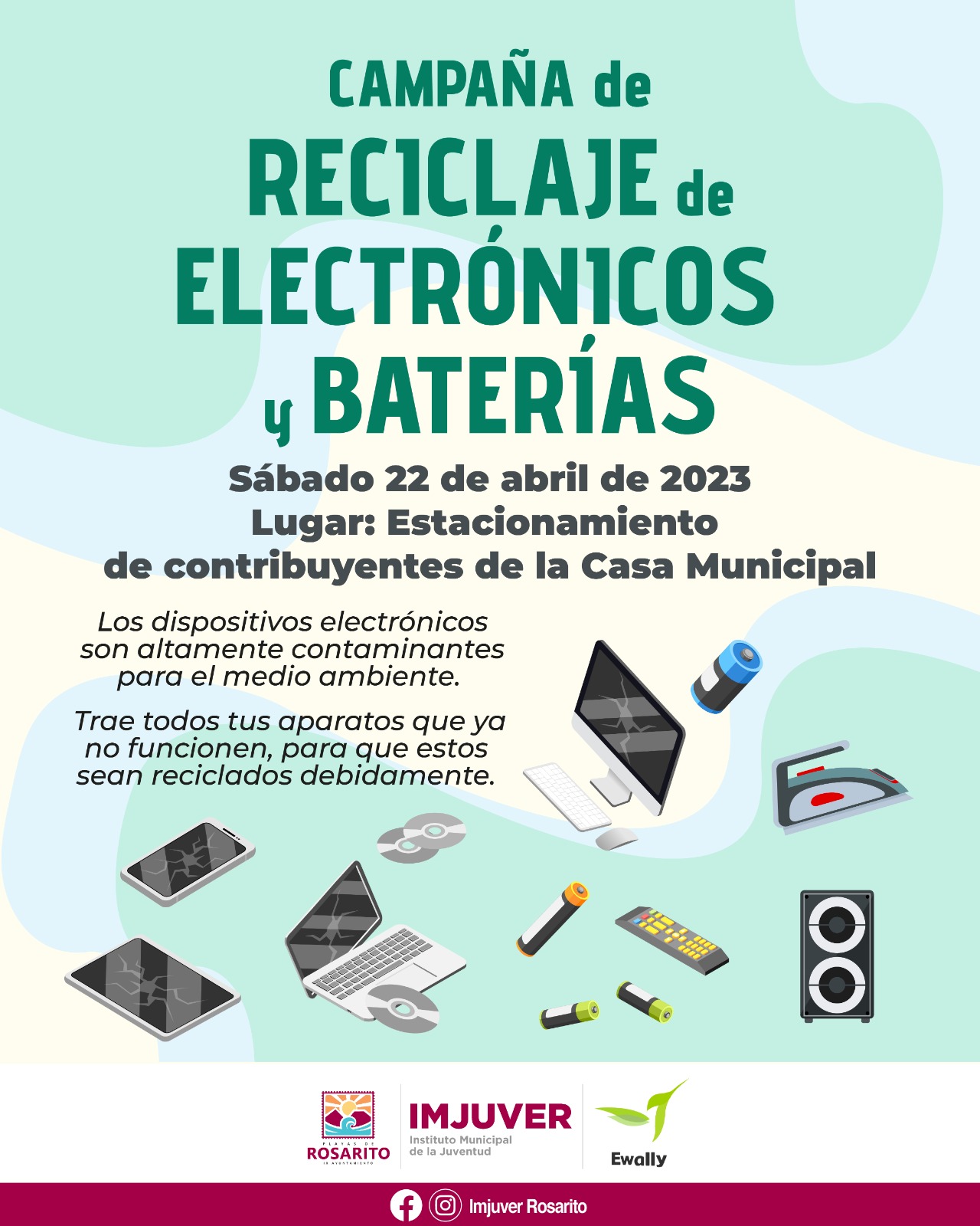 Realizará Gobierno Municipal jornada de reciclaje de electrónicos y baterías.