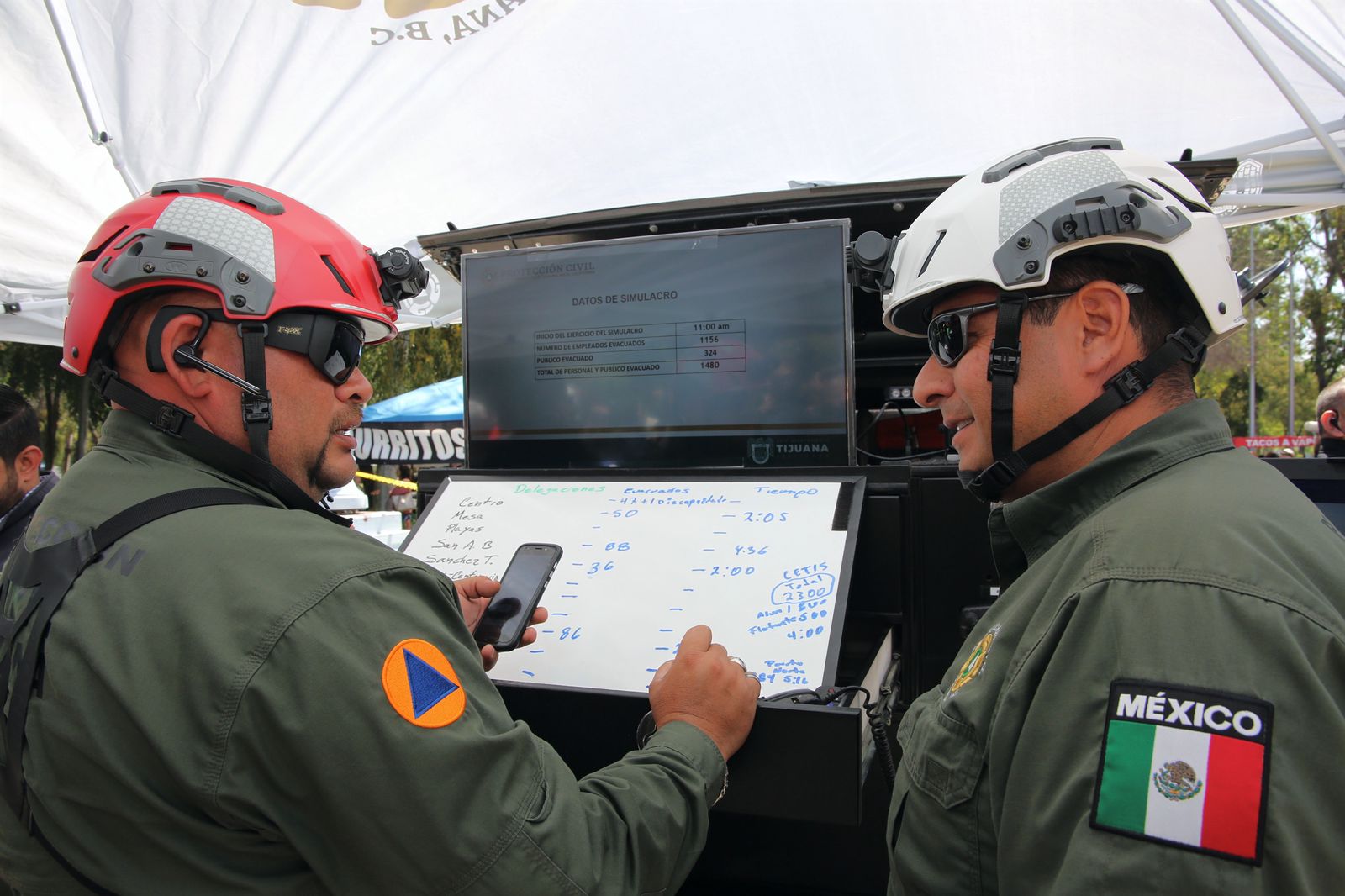 Con tiempo récord, participa Ayuntamiento de Tijuana en simulacro nacional de sismo