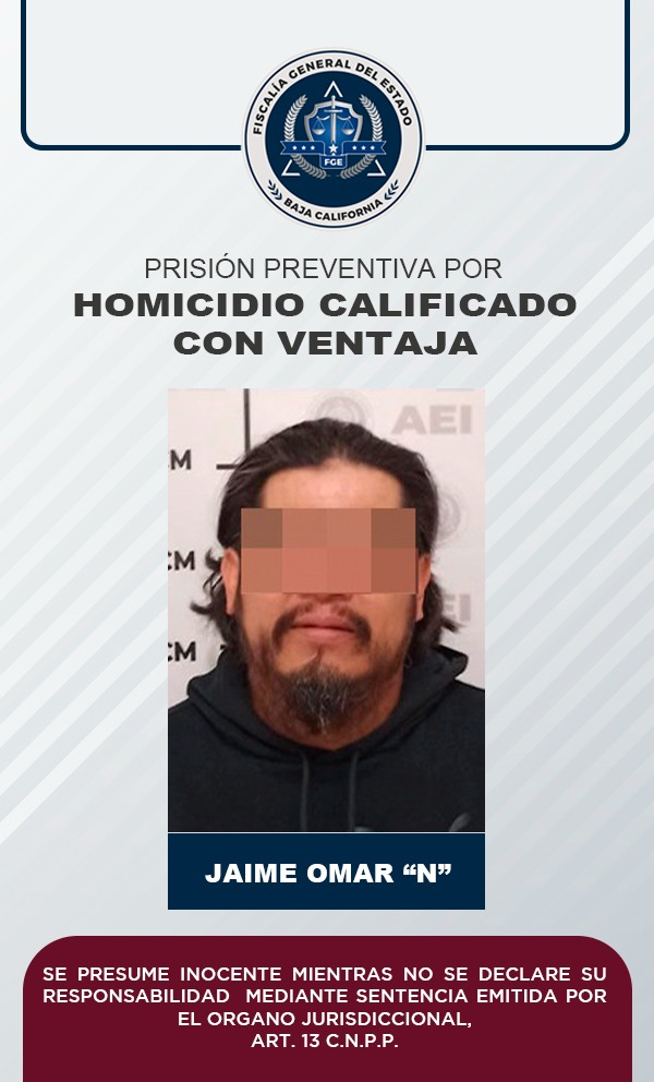 Prisión preventiva para hombre acusado de homicidio