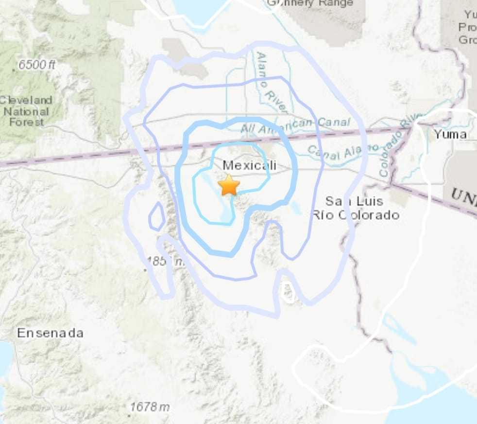 Reporta Protección Civil BC sismo magnitud 3.6 con percepción en Mexicali