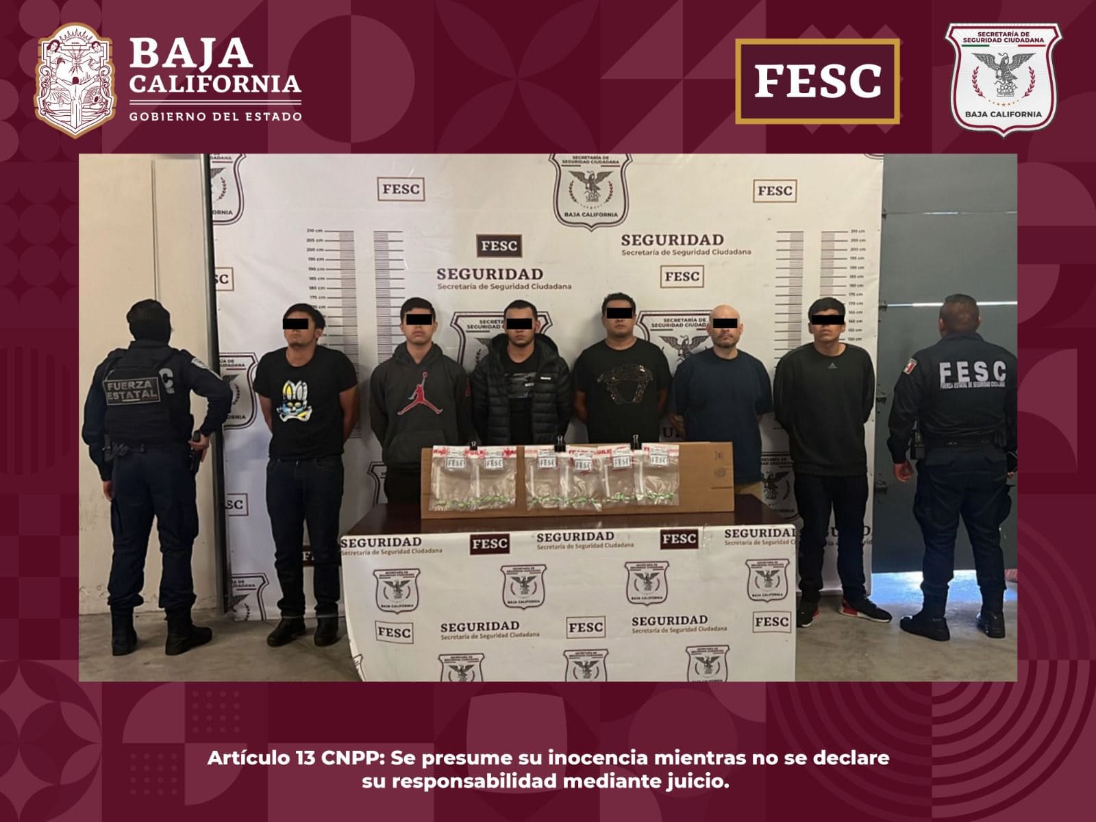 DETIENE FESC A 11 PERSONAS EN POSESIÓN DE DISTINTAS DROGAS