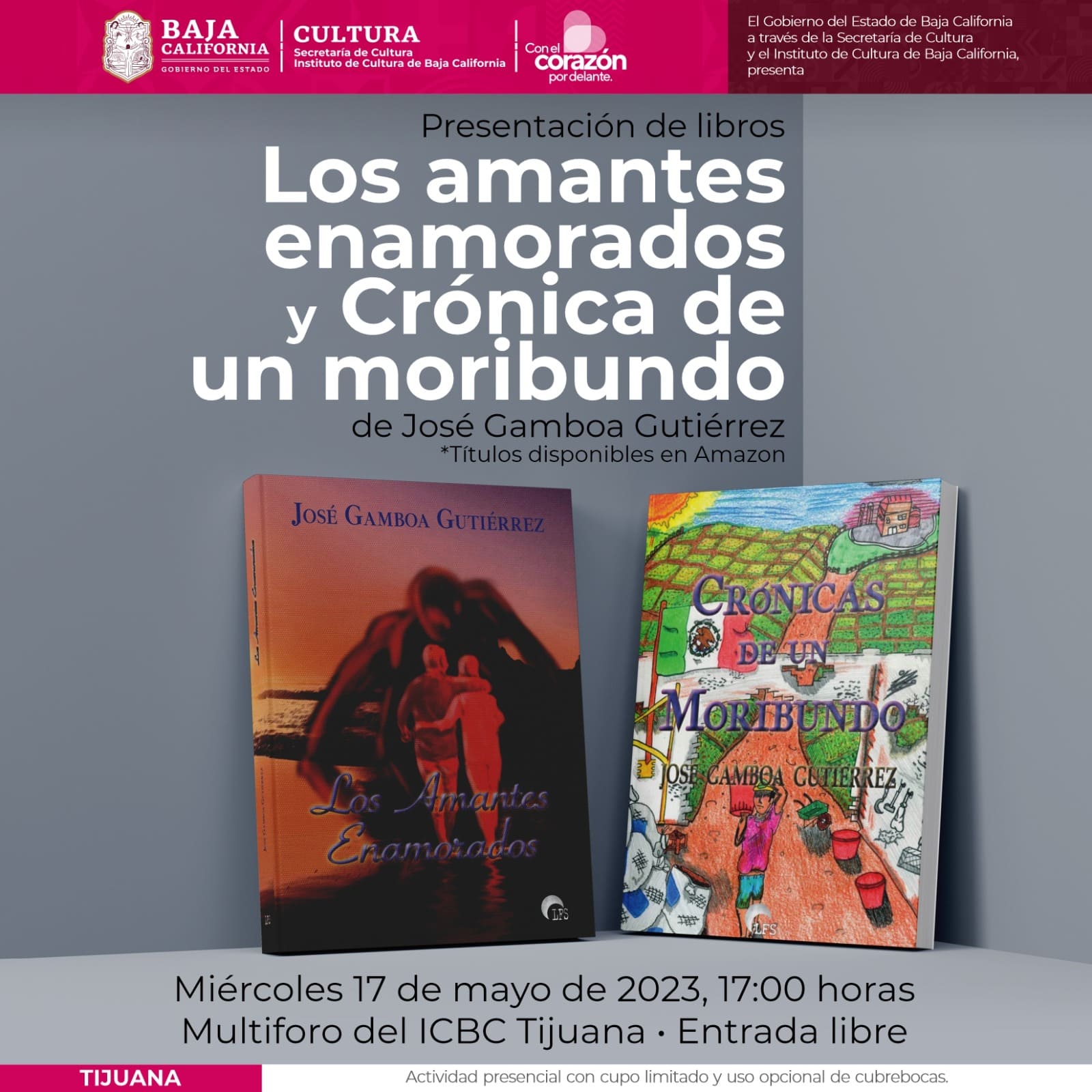 INVITA SECRETARÍA DE CULTURA A PRESENTACIÓN GRATUITA DE “CRÓNICAS DE UN MORIBUNDO” Y “LOS AMANTES ENAMORADOS”